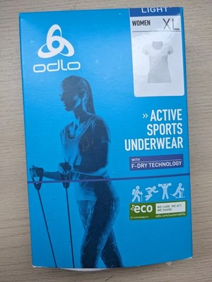 ODLO ACTIVE F-DRY LIGHT ECO Damen Baselayer Weiß Größe XL Crew Neck s/s 141161