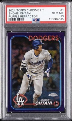 2024 TOPPS CHROME LOGOFRACTOR EDITION #1 SHOHEI OHTANI 142/250 PSA 10