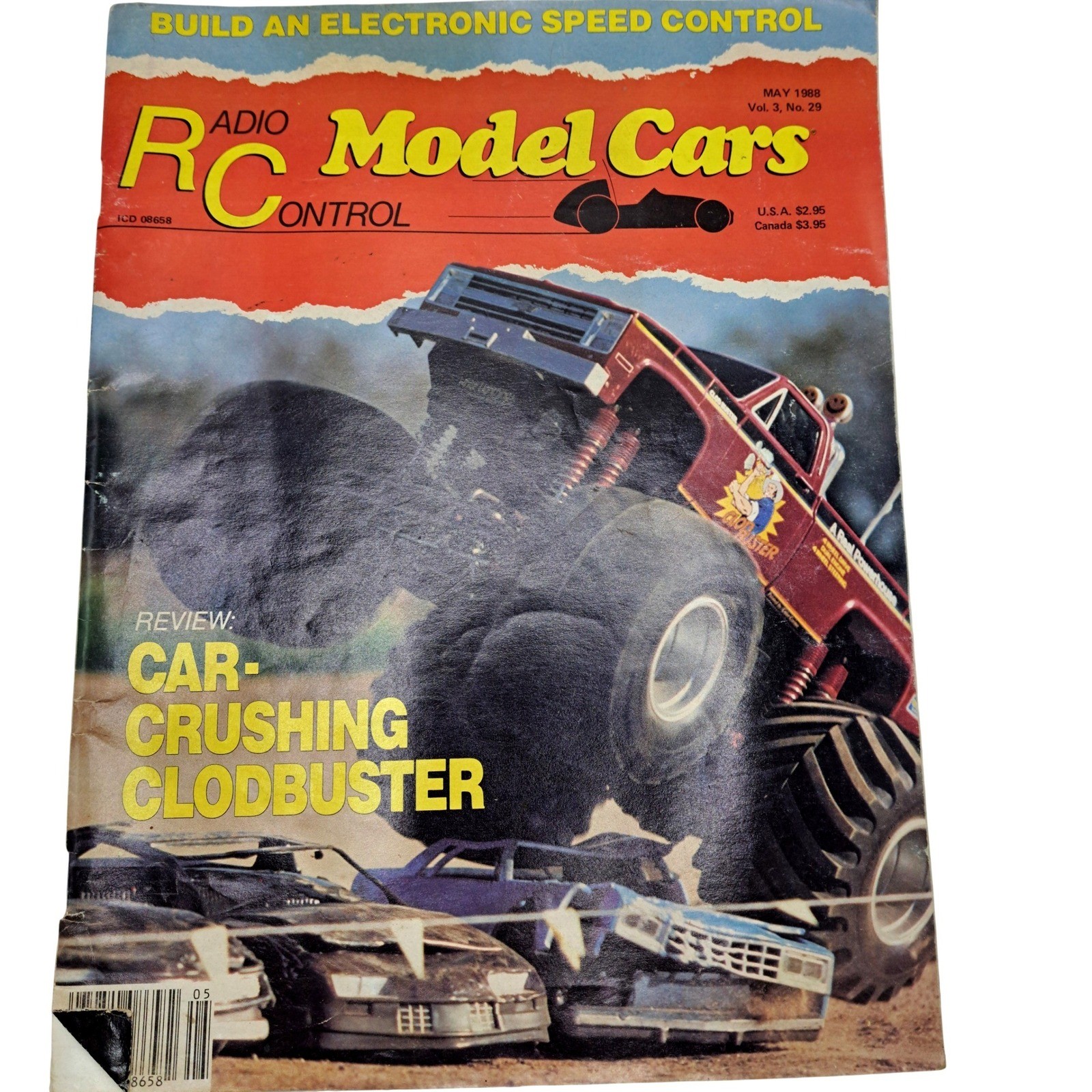 Radio RC Model Cars Magazine May 1988 Vol 3 No 29 Clodbuster Review Vintage