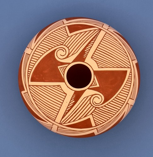 Seltener dünnwandiger ACOMA Pueblo Keramik Samen Topf - C. Sanchez - 5,75" breit - Bild 4 von 6