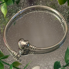Pandora 💖 Moments Heart Clasp Snake Chain Bracelet (20cm) 🌟💫