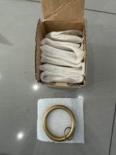 Restoration Hardware Antique Brass 7 Large Loop Curtain Rings New