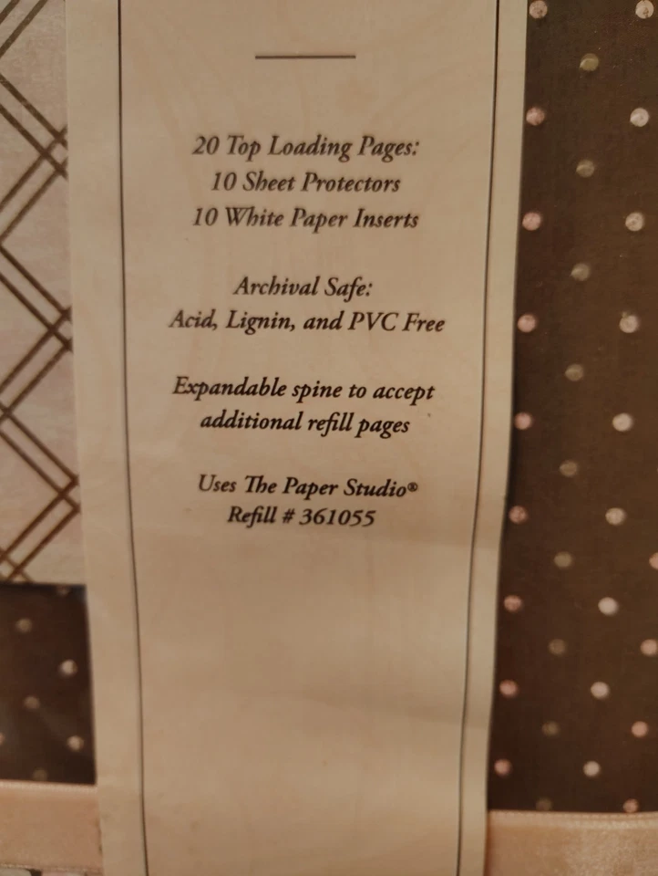 Álbum de recortes Paper Studio 12 x 12, ventana de fotos, nuevo - rosa y marrón Foto 3 de 4
