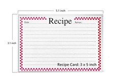 Recipe Card Covers. Clear Vinyl 3 x 5 Inch Kitchen Recipe Card Protectors, 3 ...