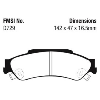 For Chevy S10 1998-2004 EBC DP41602R Yellowstuff Rear Brake Pads Foto 2 de 3