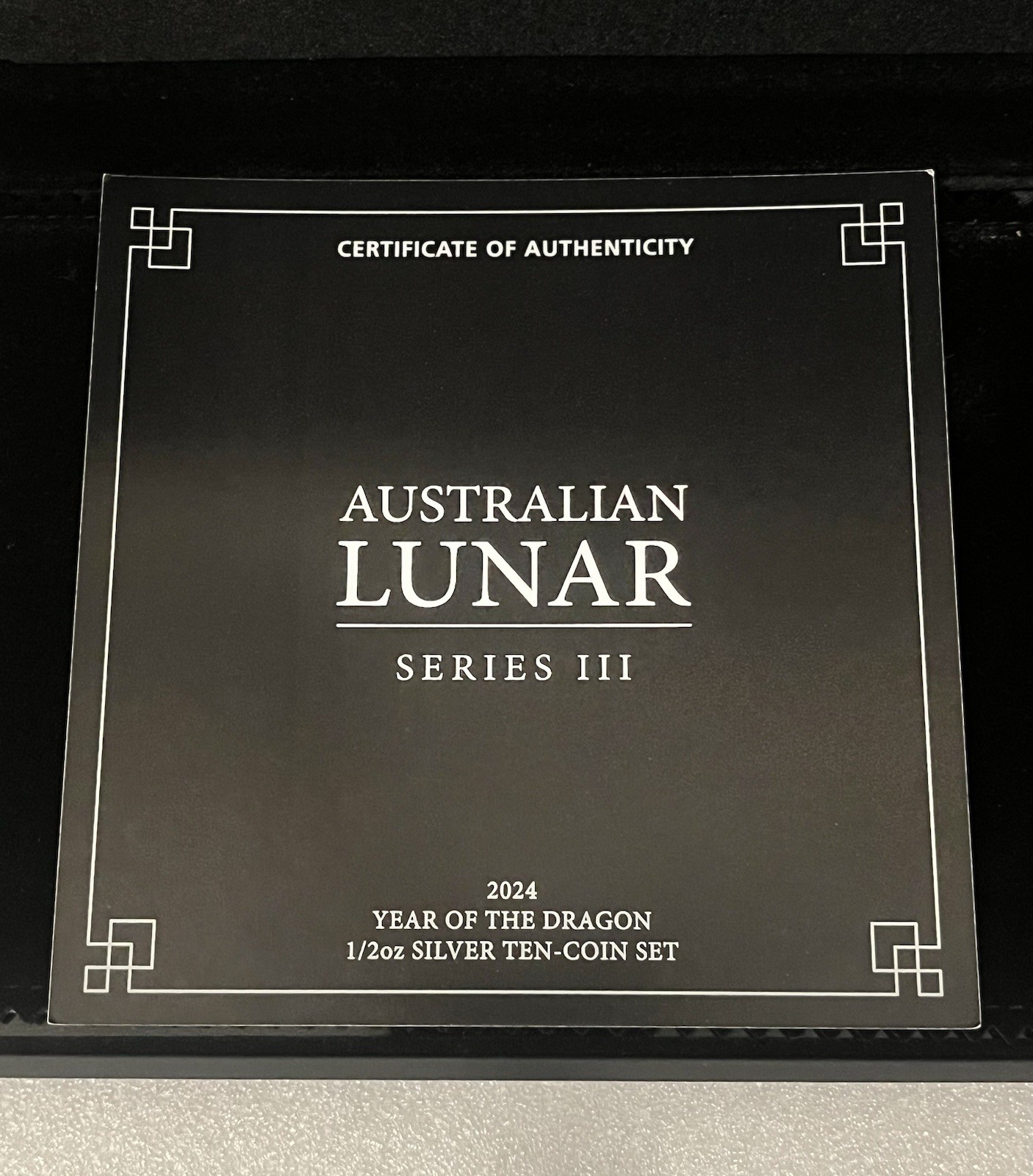 2024 Perth Mint Lunar Year Of The Dragon Set Of 10-1/2oz .9999 Fine Silver Coins