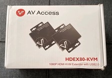 AV Access HDMI KVM USB Extender Over Cat5e/6/6a/7 260ft/80M, 2 USB 2.0 Ports,...