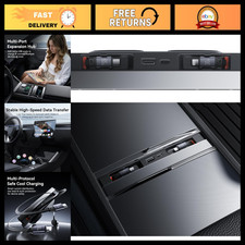 USB Hub for Tesla Model Y 2025-2026  Model 3 2024-2026, Center Console Dock, Fa