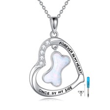 Dog Bone Urn Necklace Sterling Silver Ashes Pendant Pet Cremation Memorial Je...