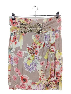 MARC CAIN Wickelrock Damen Rock Gr. DE 42 nude-rot-blassgelb Party-Look