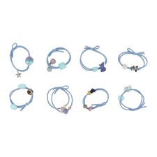 Fashion Cute Hair Ropes Hair Hair Ties for Children for Girls Sky Blue 8 Pcs