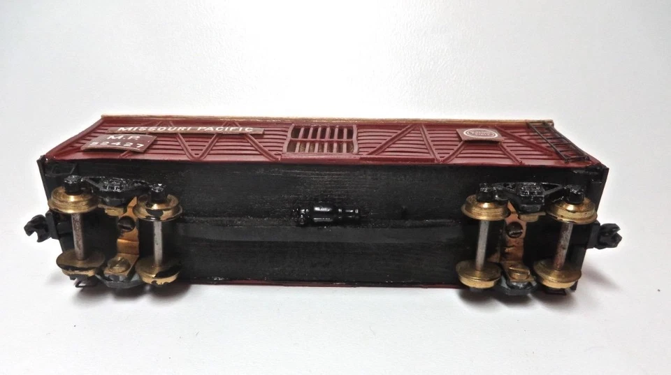 HO Pro Craftsman Built 36' Missouri Pacific Cattle Car Brass Wheels LOW SHIP - Image 4 of 4