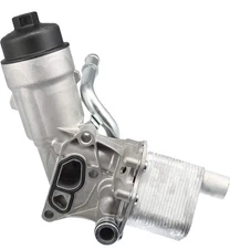 X AUTOHAUX Aluminum Engine Oil Cooler Filter Housing Assembly Adapter for Chevro