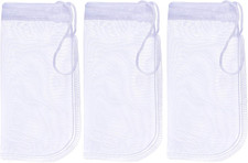 Media Filter Bag Aquarium Extra Fine,Reusable 180 Micron Drawstring Mesh Filter