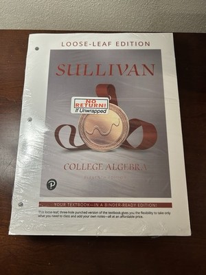 College Algebra - Loose Leaf, by Sullivan Michael NEW