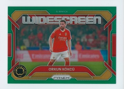2025 Orkun Kokcu Panini Prizm Club World Cup Widescreen Green Benfica Card 5/5