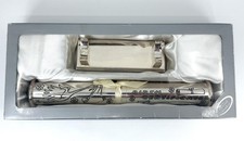 Tiny Treasures Silver Birth Certificate Holder Tube With Stand Baby Keepsake