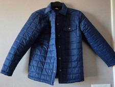 Quiksilver Boys Jacket M 10/12 Blue Insulated Shirt Jacket Youth NWOT