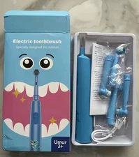 Kids Electric Toothbrush Rechargeable with 4 Brush Heads 3 Modes, 2-Minute Timer