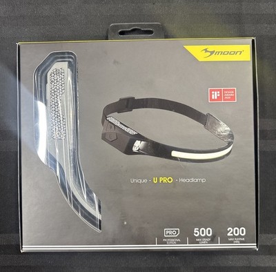 NEW Headlamp 500 Lumen USB Rechargeable Moon Sport U Pro-C4 Grey