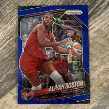 2025 Panini Prizm WNBA Aliyah Boston Blue Velocity Prizm #75 Fever