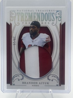 2025 NATIONAL TREASURES BRANDON AIYUK TREMENDOUS TREASURES NAME PATCH /25