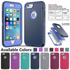 For Apple iPhone 6 6S Phone Case Heavy Duty 3 in 1 Rugged Shorkproof Cover