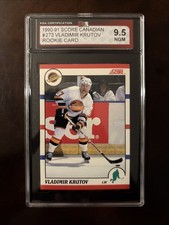 1990 91 SCORE CANADIAN #273 VLADIMIR KRUTOV RC ROOKIE KSA 9.5