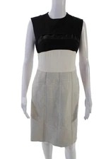 Narciso Rodriguez Womens Sleeveless Zipper Knee Length Pencil Dress Gray Size 4