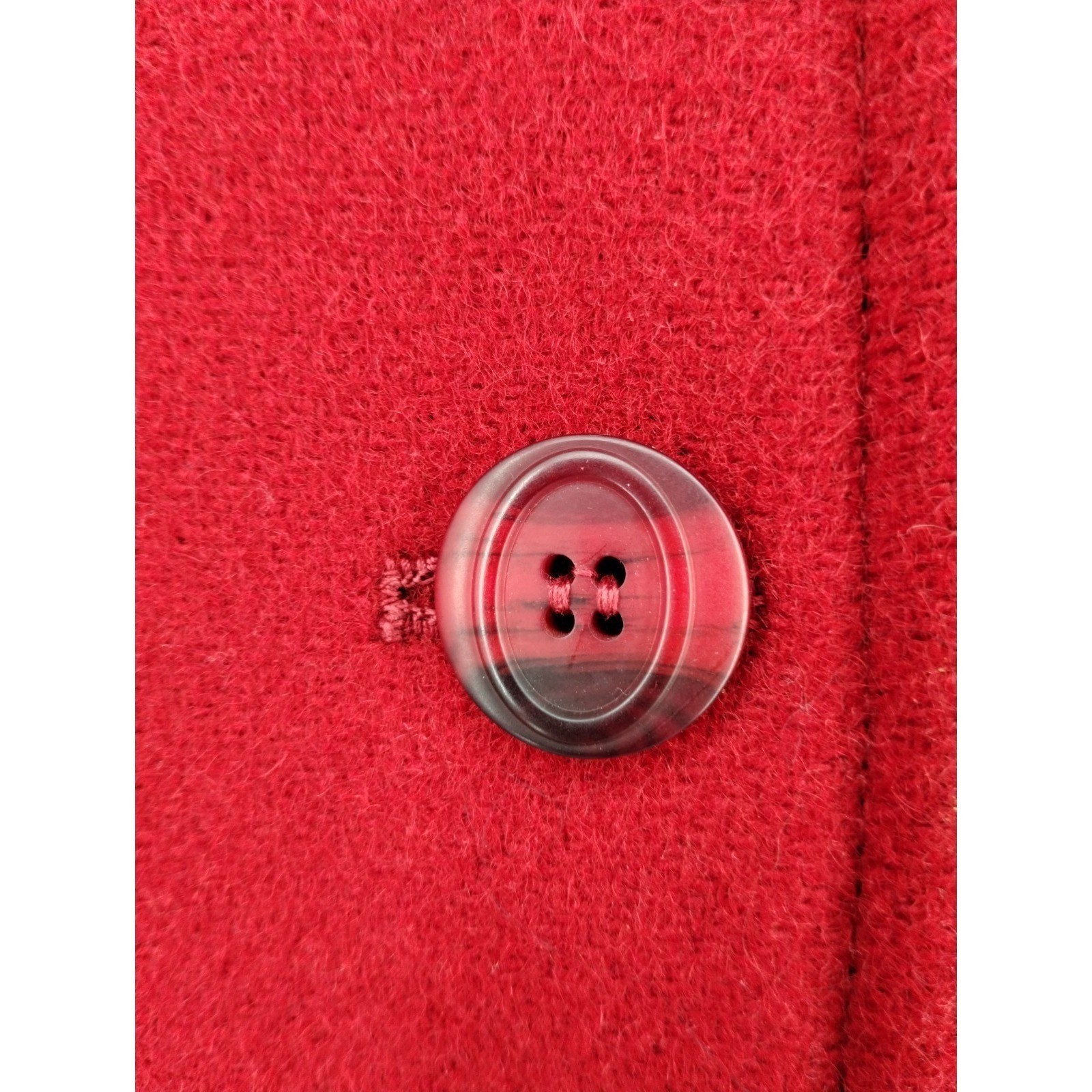 Vintage Pendleton Wool Red Button Cape Jacket Poc… - image 6