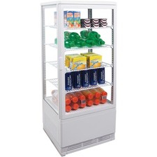ZORRO Umluftk&uuml;hlvitrine SC 100 | 4 Roste | 100 Liter | Wei&szlig;