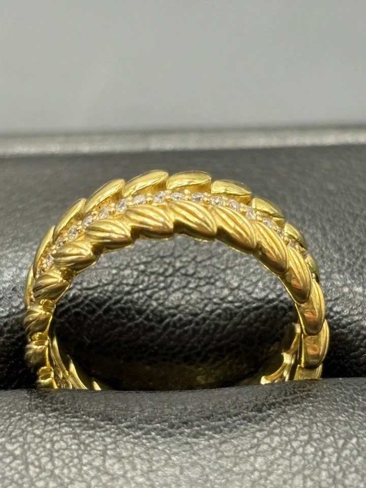 Anillo Pandora Oro Plata Esterlina Circonita Cúbica Banda ALE Tamaño 5.25 Y10 Foto 4 de 4