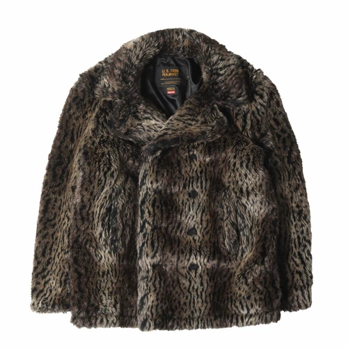 Manteau Supreme Taille : S Schott Motif Léopard Fausse Fourrure P (Faux Occasion BEEG 0