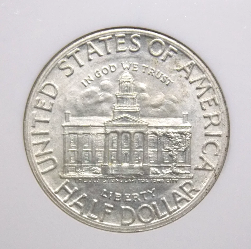 1946 Commemorative *IOWA* Silver Half Dollar 50c NGC MS65 #002 Gem BU ECC&C, Inc - Image 2 of 4