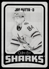 2024-25 O-Pee-Chee Printing Plate Jan Rutta 1/1 San Jose Sharks #77