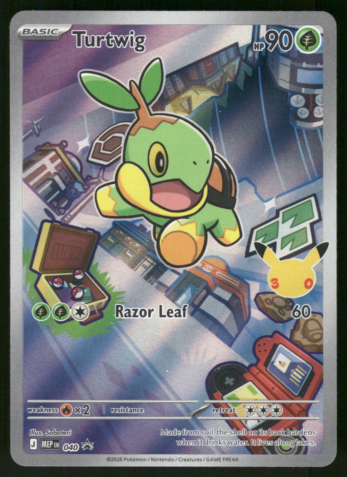 Turtwig 040 Holo Promo ME: Mega Evolution Promo Pokemon Near Mint