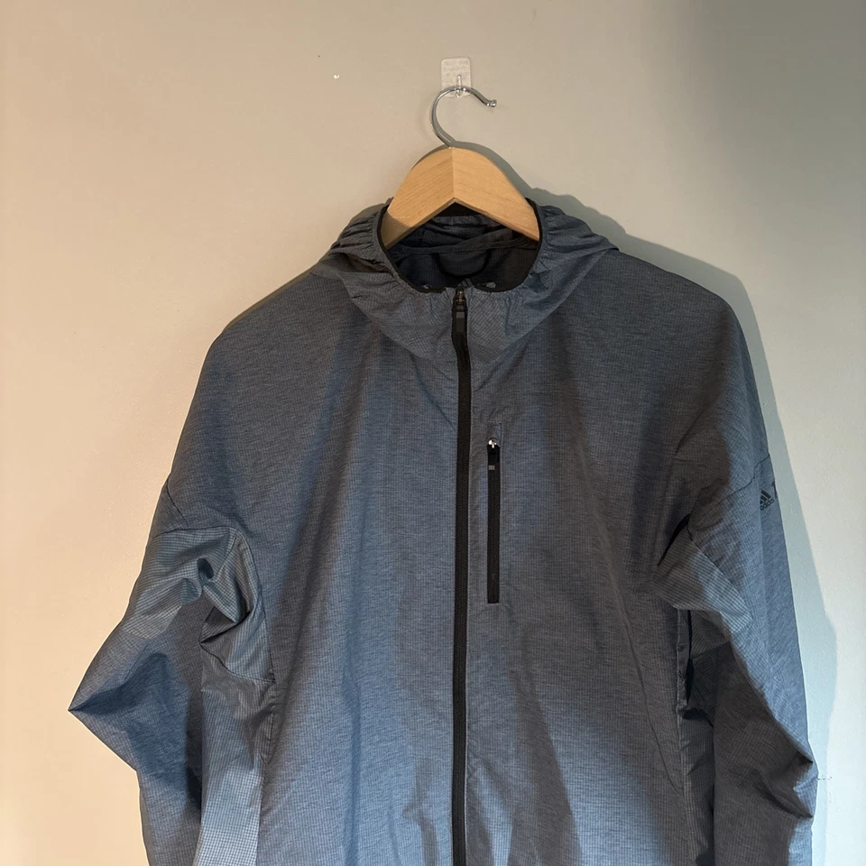 Jaqueta de corrida Adidas Terrex Agravic Windweave infantil/adolescente azul ardósia tamanho L 16/18 - Imagem 2 de 4