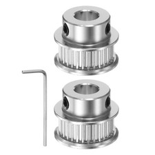 2pcs 2GT Timing Pulley 30T 8mm Bore 21mm Dia Aluminum Pulley for 6mm Width Belt
