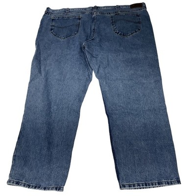 Lee Jeans Mens 50x30 Blue Regular Fit Straight Leg 100% Cotton