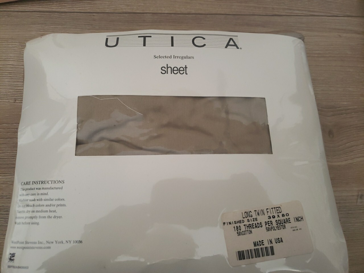 Vintage 2 Sets Utica Long Twin Fitted Sheet USA Tan 39×80 Falak