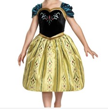 Disney FrozenANNA CORONATION DRESS 7/8 M Girl FROZEN COSTUMES NWT NEW Authentic 