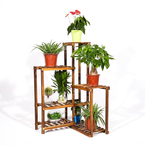 Plant Stand Wood Multiple Potted Shelf Garden Plant Holder Rack for Small Large - Picture 33 of 194