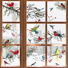 Christmas Winter Window Clings for Bird 9 Sheet Christmas Cardinal Pine Window C