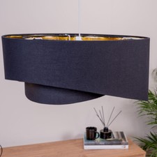 Easy Fit Lampshade Pendant Shade Two Layer Living Room Bedroom Modern Light 40cm