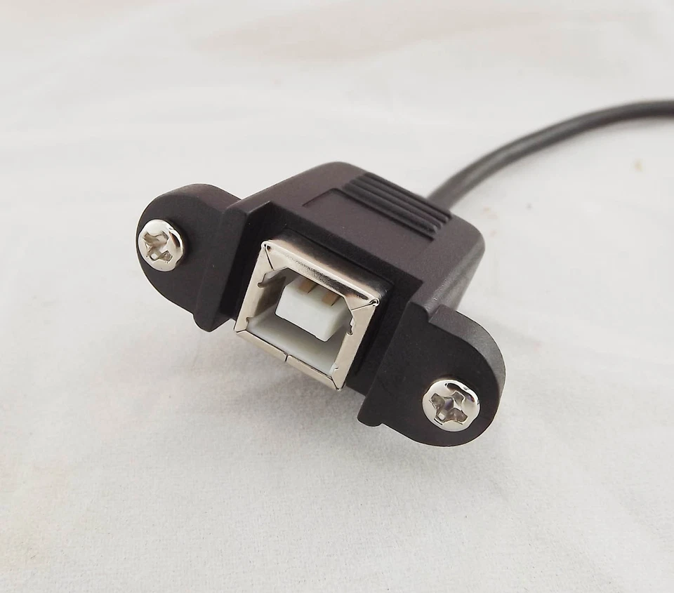 10x USB 2.0 A Female To USB 2.0 B Female Socket Panel Mount Extension Cable 50cm - Image 3 of 4