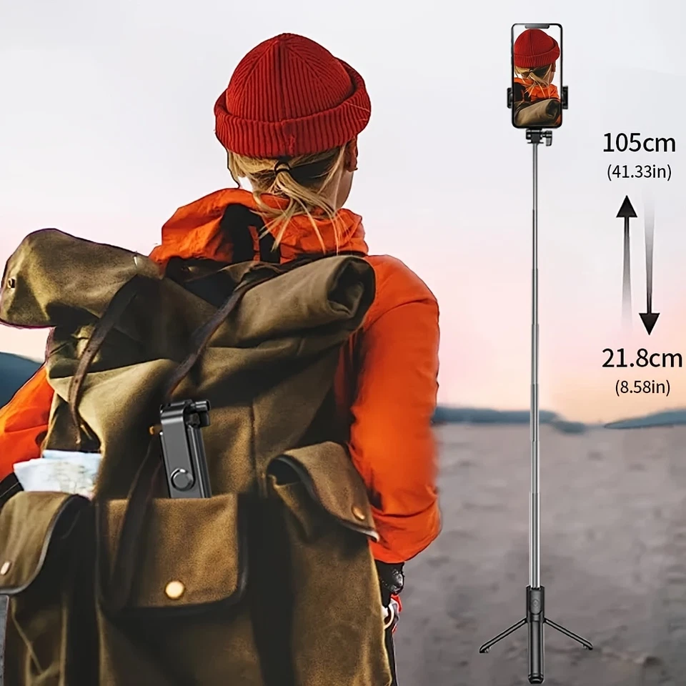 Universal selfie stick phone tripod with wireless remote for iPhone Samsung - Image 3 of 4