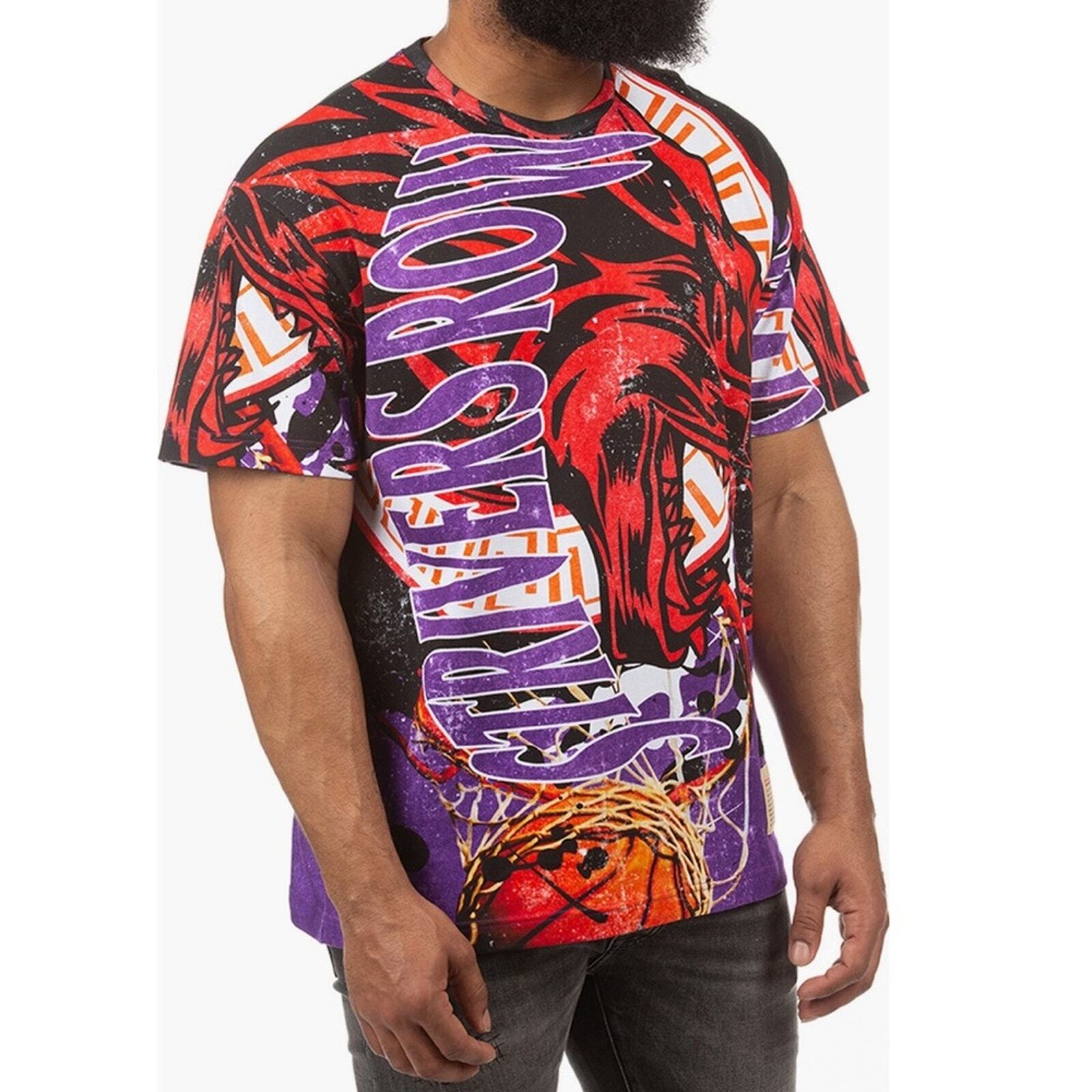 FILA T shirt STRIVERS ROW uomo L rosso lupo cotone grafica NUOVA