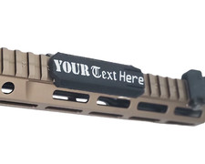 Custom Text Picatinny Rail Covers 3.3" x 1" Textured High-Temp Rail Cover 1913