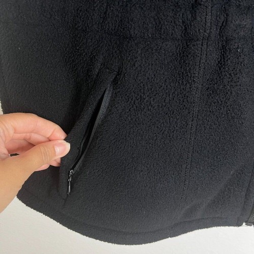 Gilet Eddie Bauer donna medio senza maniche full zip outdoor nero pile casual - Foto 4 di 11