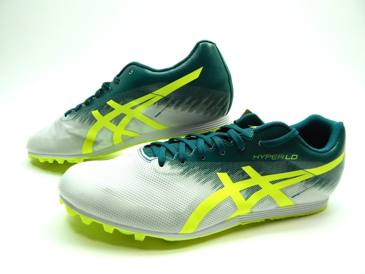 ASICS HYPER LD 6 TRACK & FIELD WHITE/SAFETY YELLOW MEN SHOES